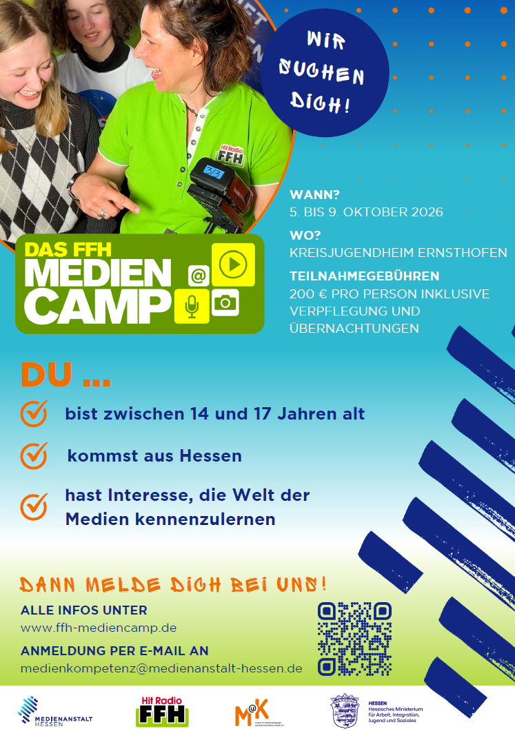 Infoplakat für das FFH-Mediencamp